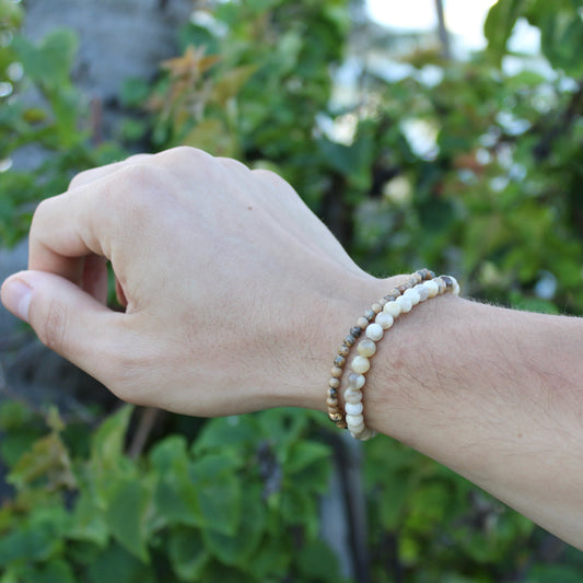 Mens Sand Beaded Bracelet