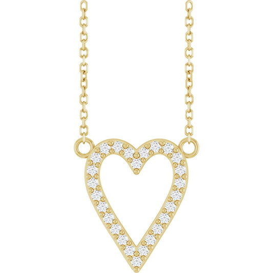 Open Diamond Heart