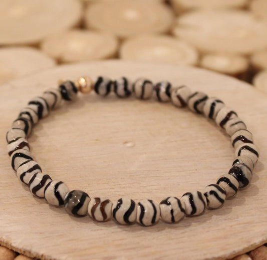 Mens Wavy Beaded Bracelet
