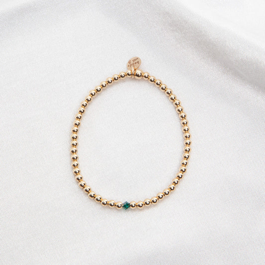 May Emerald Crystal Center Bracelet