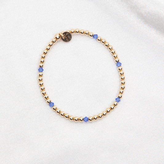 September Sapphire Alternating Crystal Bracelet