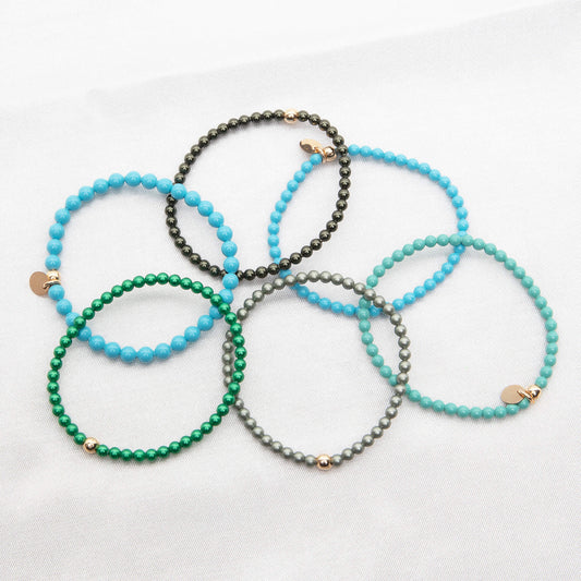 Full Green/Blue Pearl Bracelet