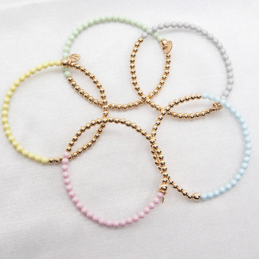 Half Pastel Pearl/ Half 14K Gold Filled Bracelet