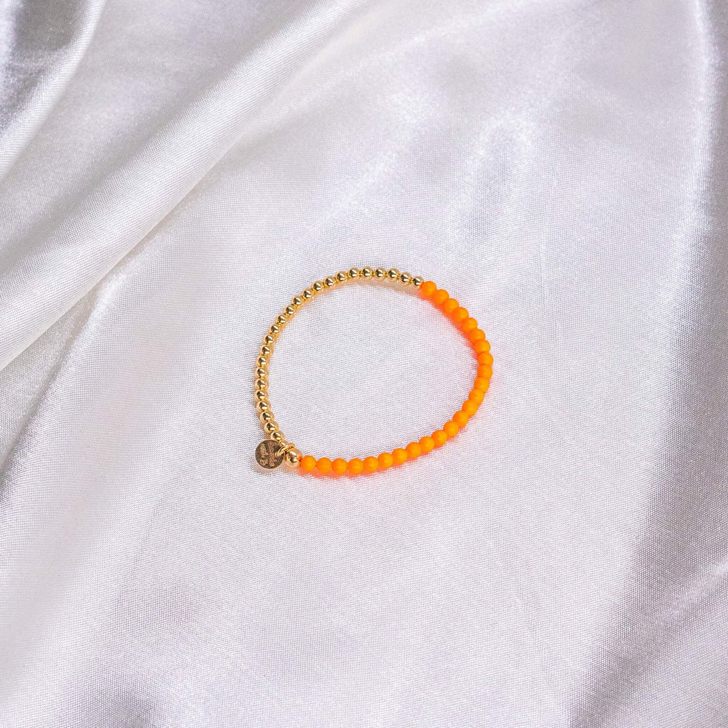 Half Neon Pearl / Half 14K Gold Filled Bracelet