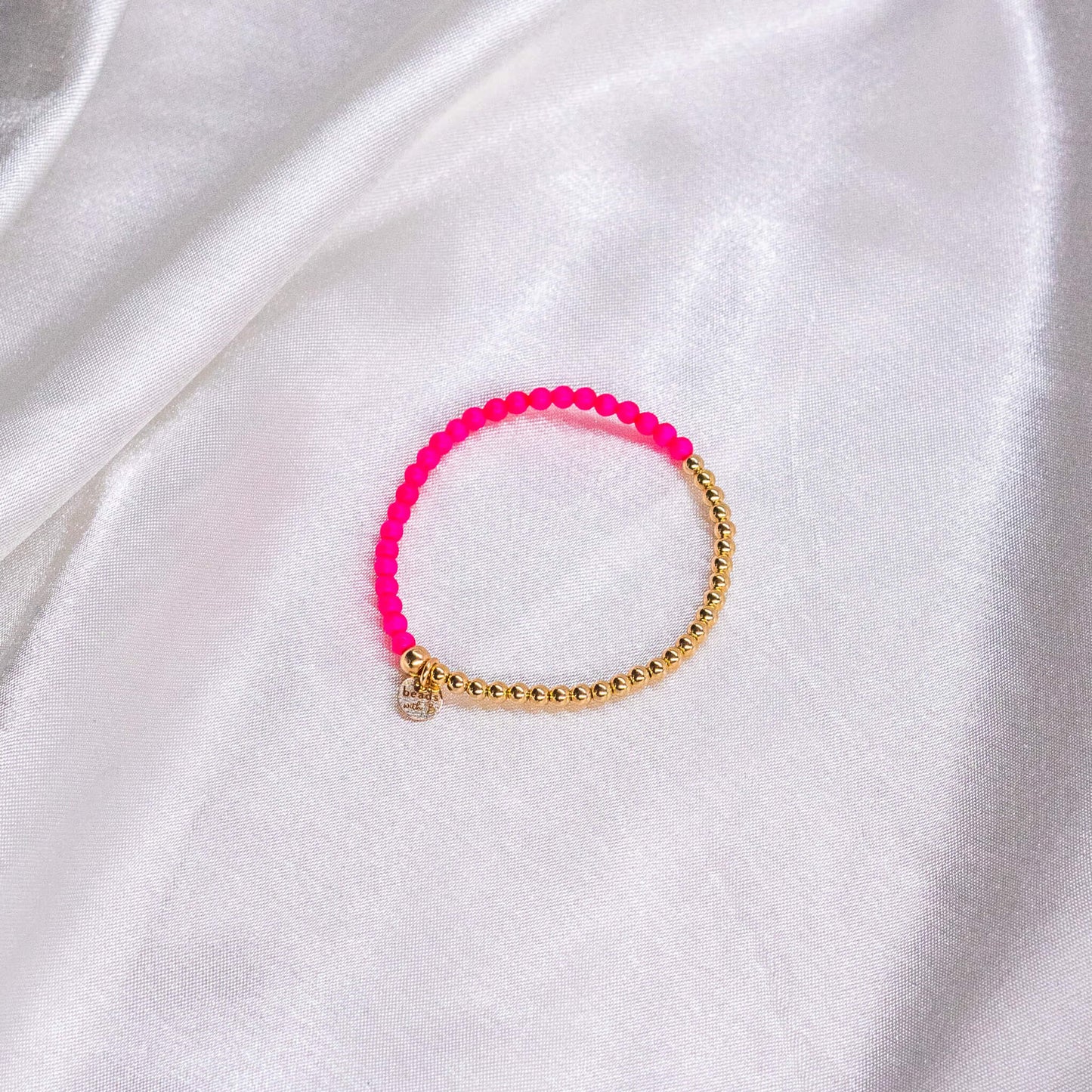 Half Neon Pearl / Half 14K Gold Filled Bracelet