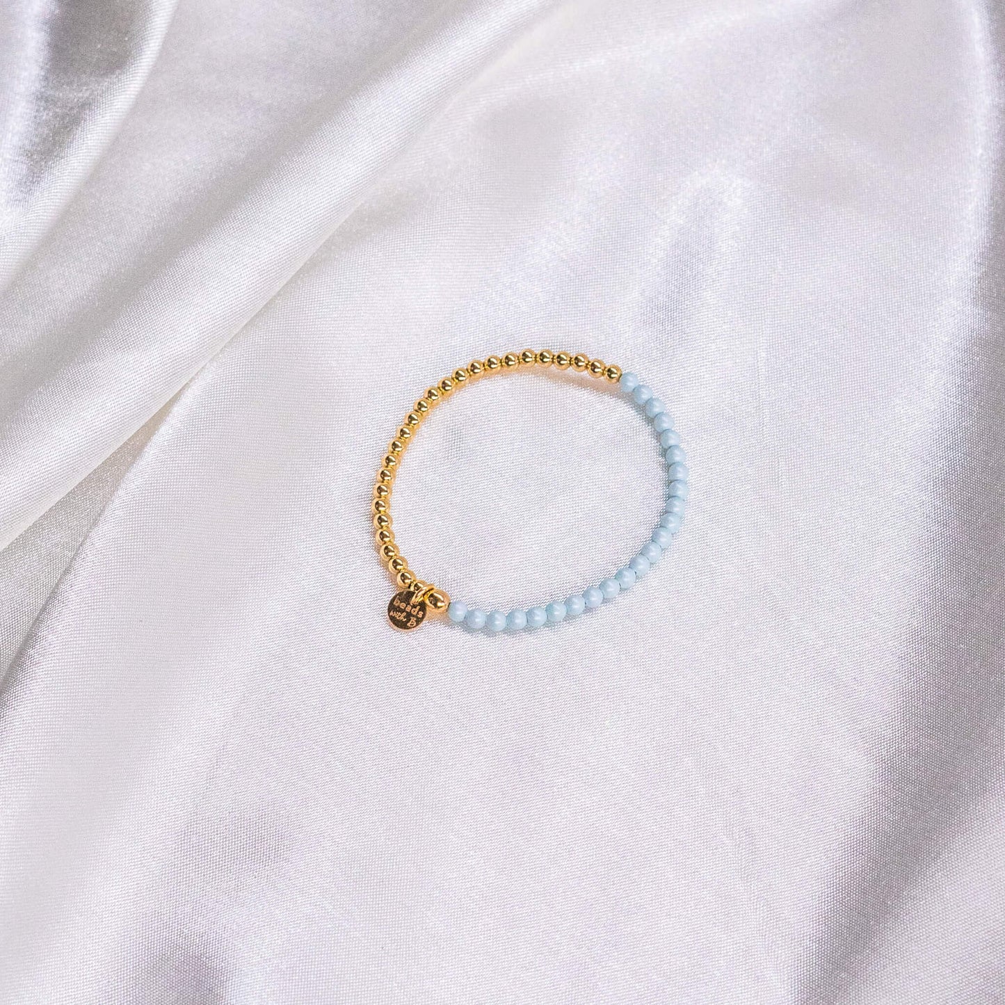 Half Pastel Pearl/ Half 14K Gold Filled Bracelet