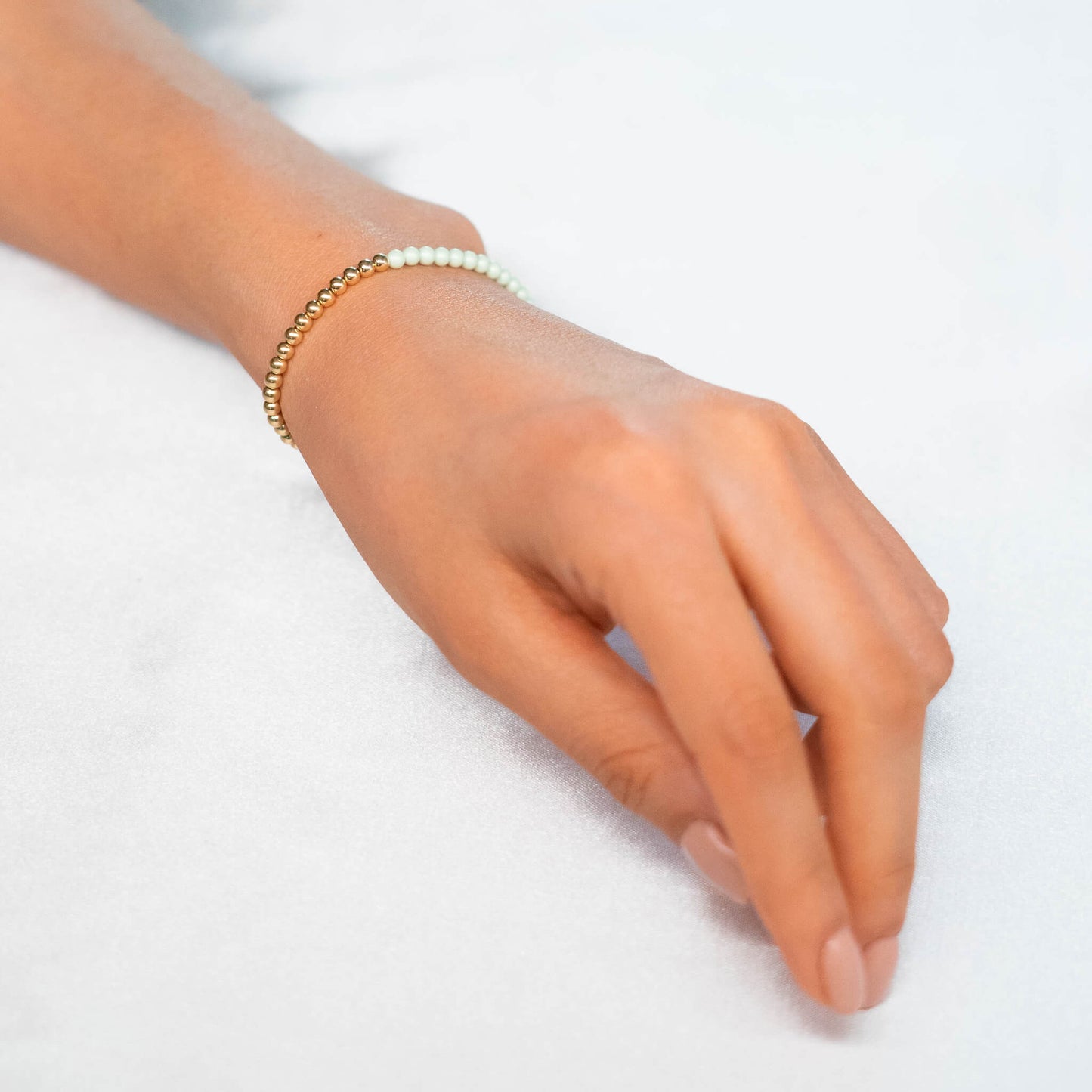Half Pastel Pearl/ Half 14K Gold Filled Bracelet
