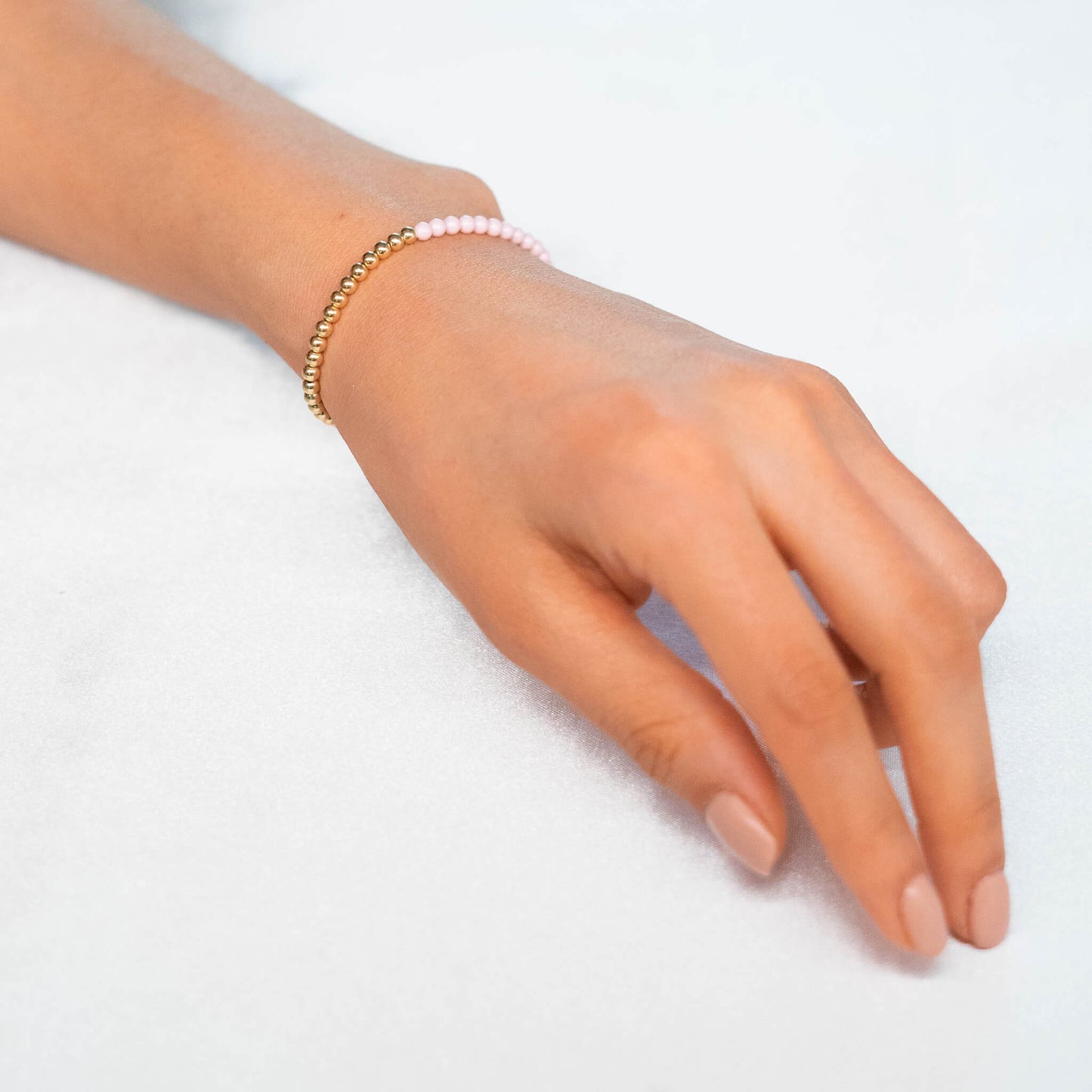 Half Pastel Pearl/ Half 14K Gold Filled Bracelet