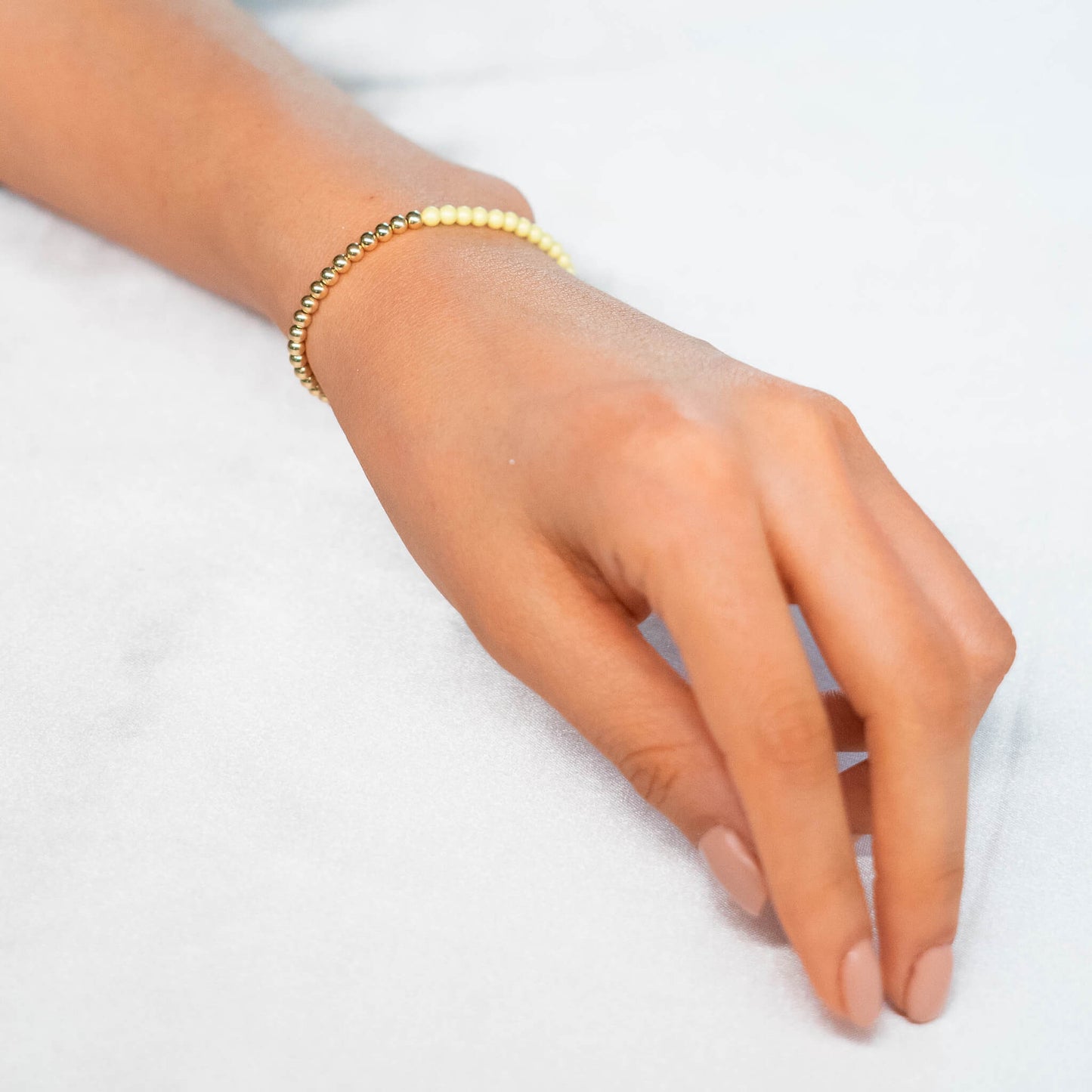 Half Pastel Pearl/ Half 14K Gold Filled Bracelet