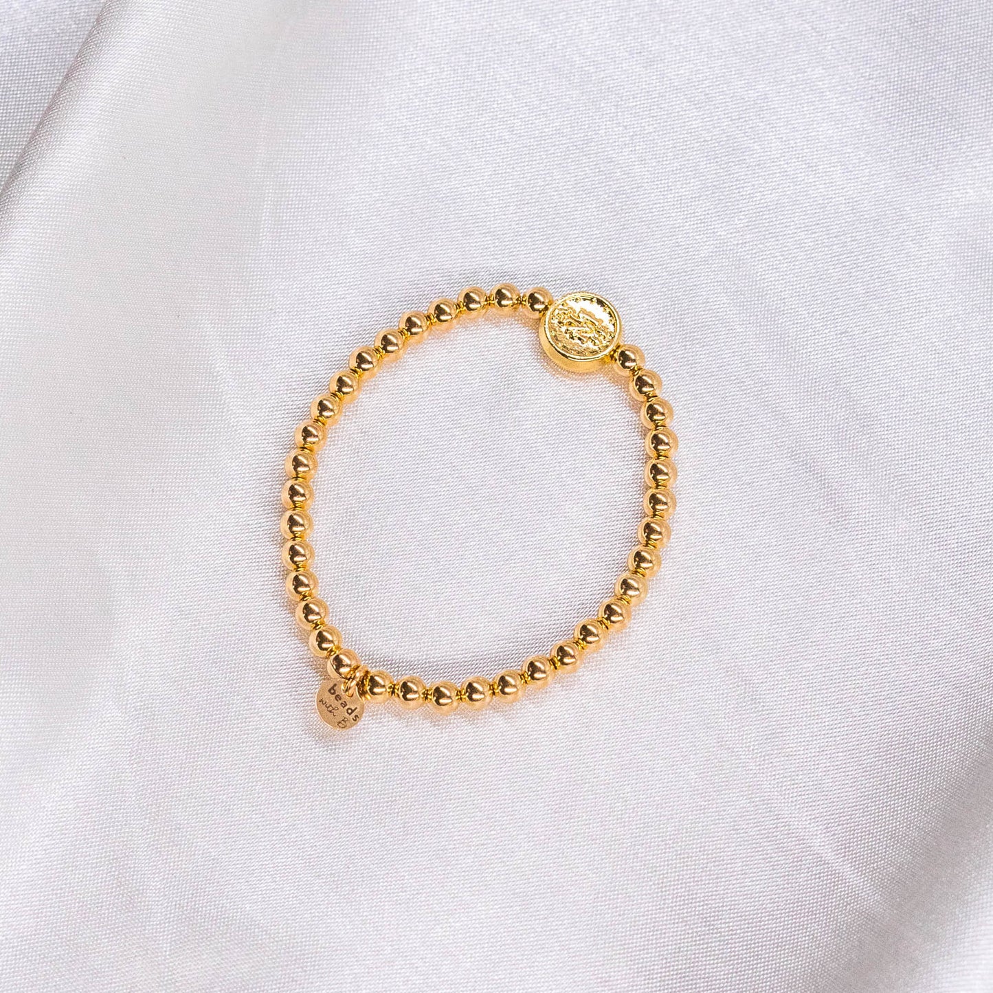 14K Gold Filled Mother Mary Charm Bracelet