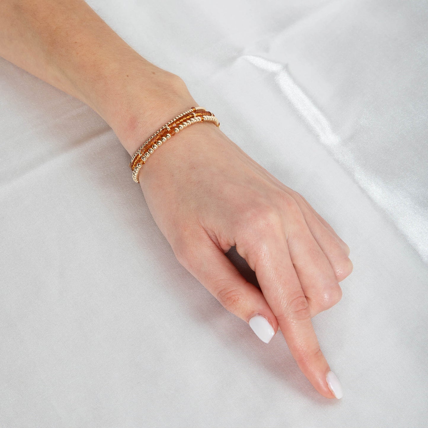 November Citrine Alternating Crystal Bracelet