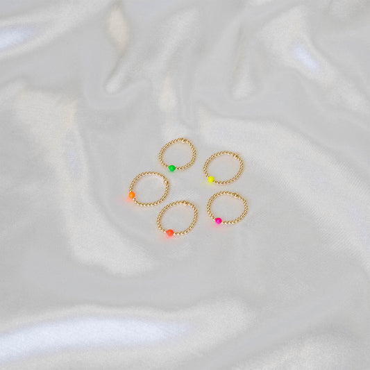 Neon Pearl Center Ring