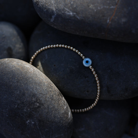 Pearl Evil Eye Charm