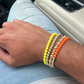 Mens Half Neon Beaded Bracelet