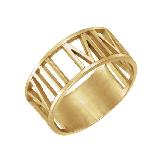 Roman Numeral Date Ring