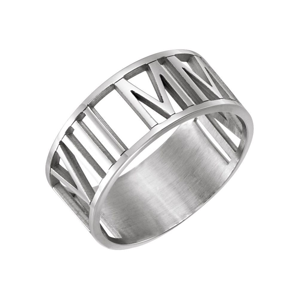 Roman Numeral Date Ring