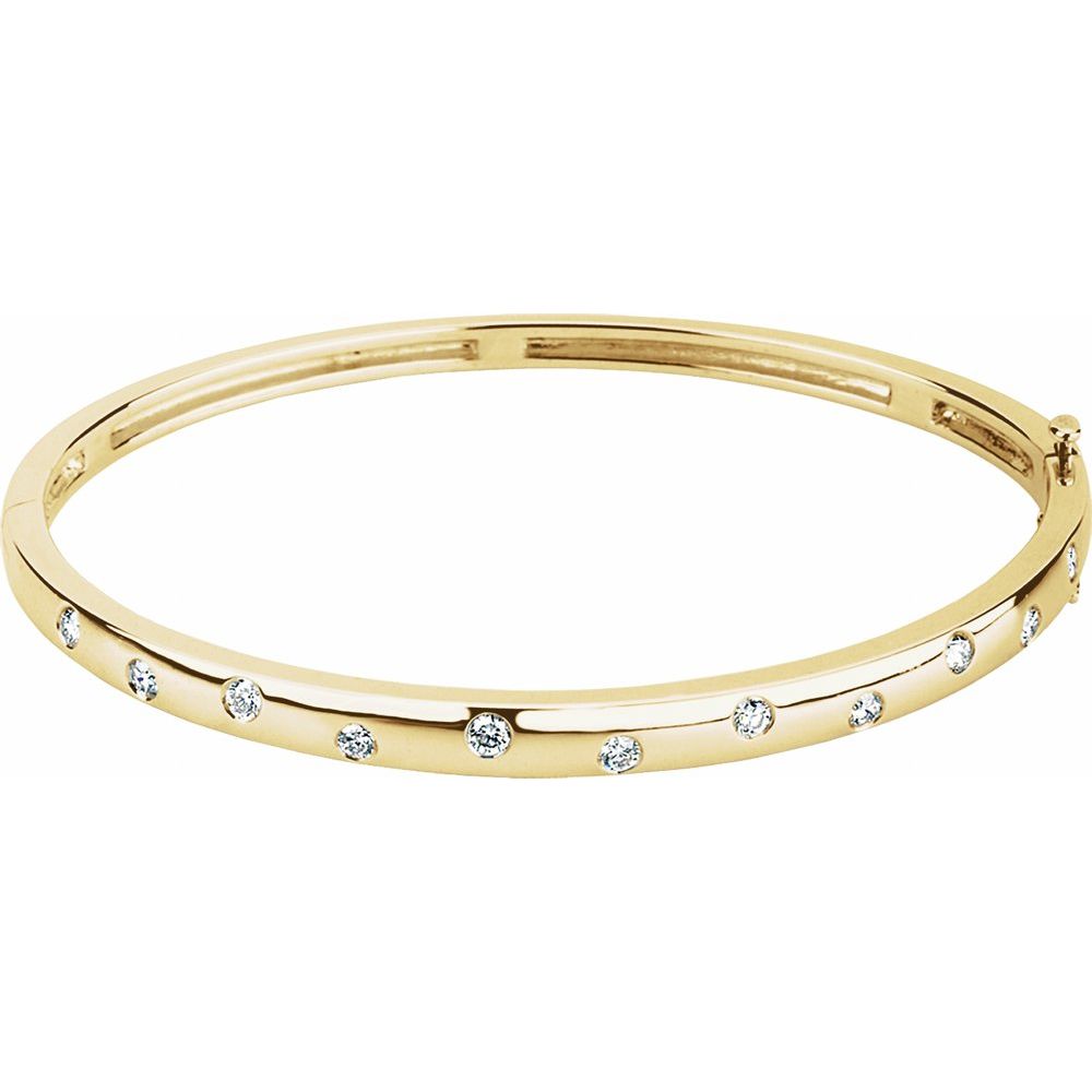 Scattered Diamond Bangle