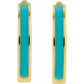 Turquoise Enamel 12mm Huggies