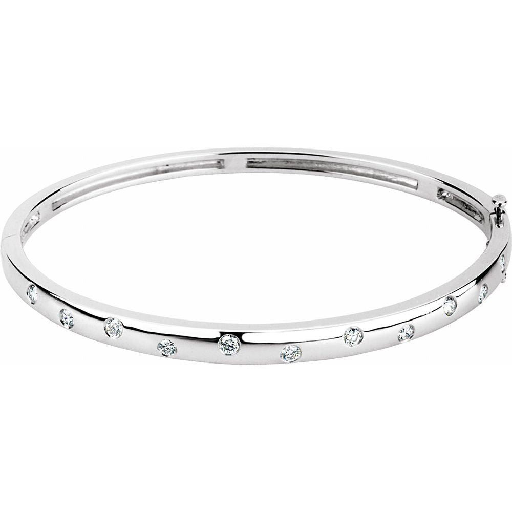 Scattered Diamond Bangle