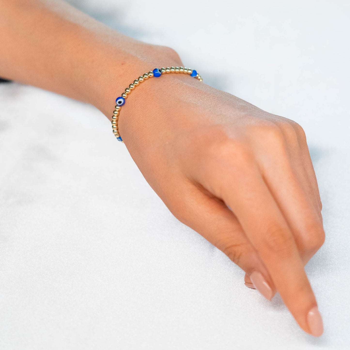 14K Gold Filled Evil Eye Pattern Bracelet