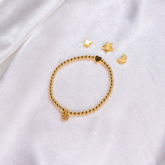 14K Gold Filled Star Charm Bracelet