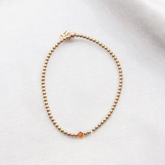 November Citrine Crystal Center Bracelet