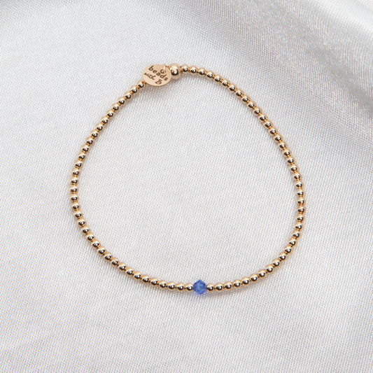 September Sapphire Crystal Center Bracelet