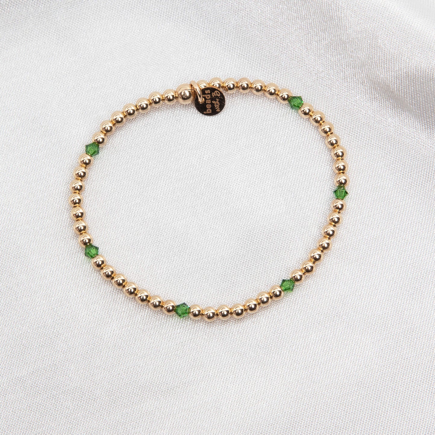 August Peridot Alternating Crystal Bracelet