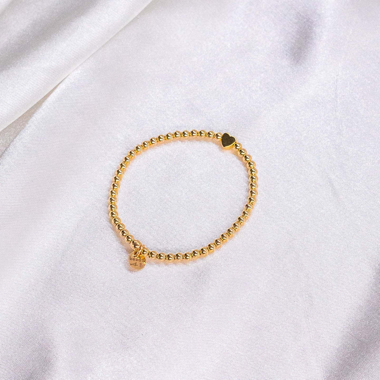 14K Gold Filled Heart Charm Bracelet