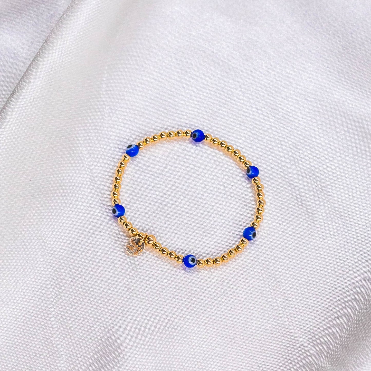 14K Gold Filled Evil Eye Pattern Bracelet