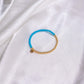 Half Green/Blue Pearl / Half 14K Gold Filled Anklet