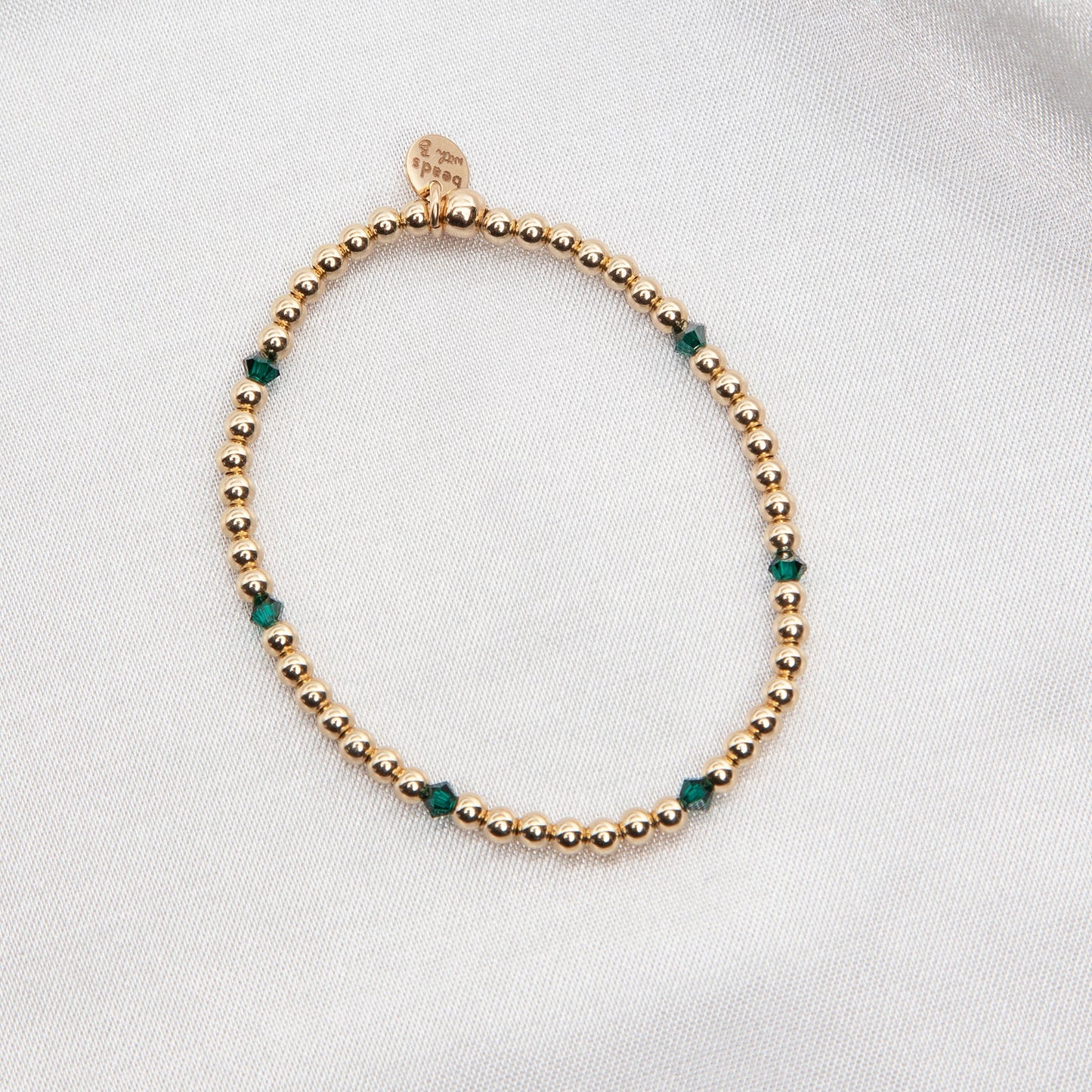 May Emerald Alternating Crystal Bracelet