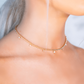 3mm 14K Gold Filled cz Dangle Necklace