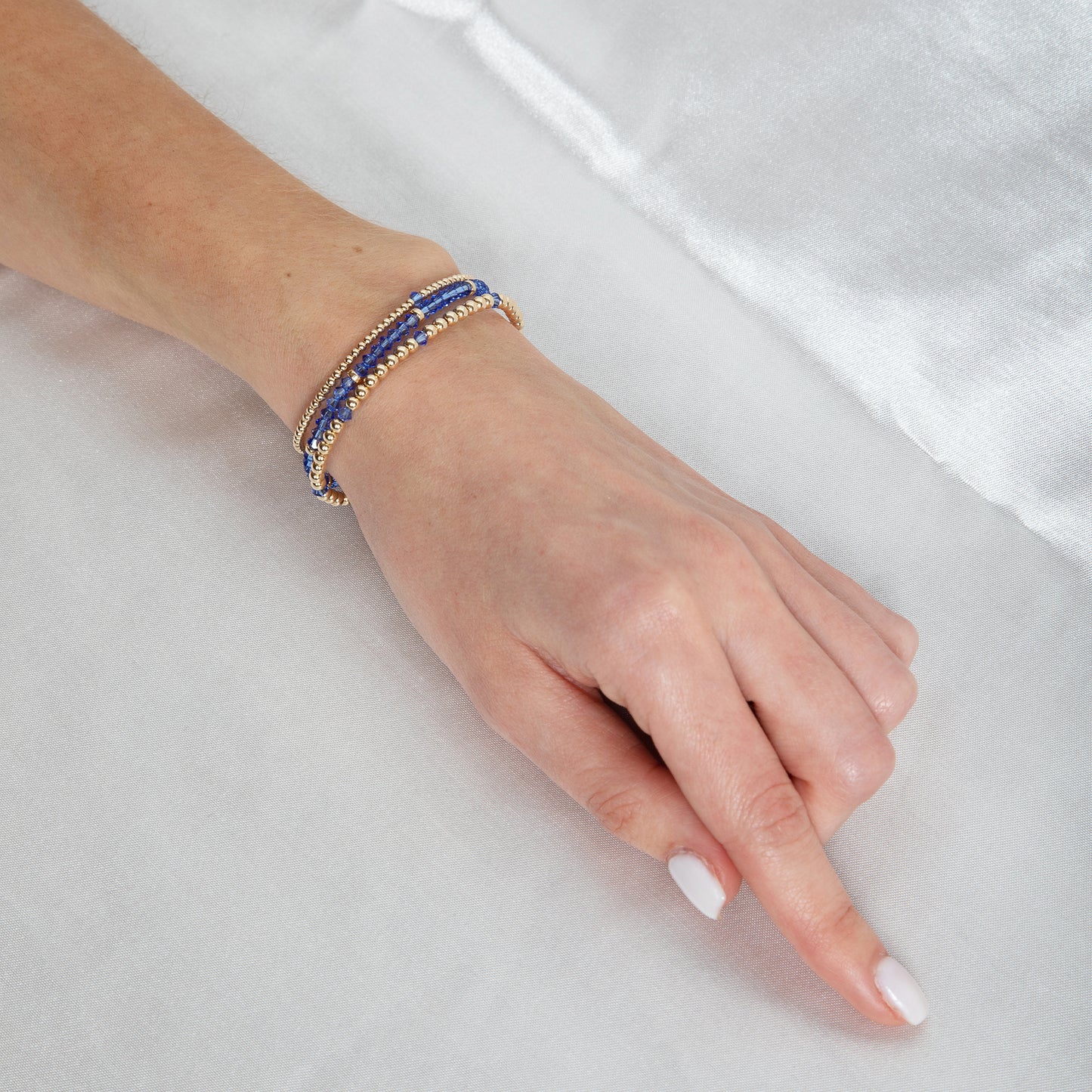 September Sapphire Crystal Center Bracelet