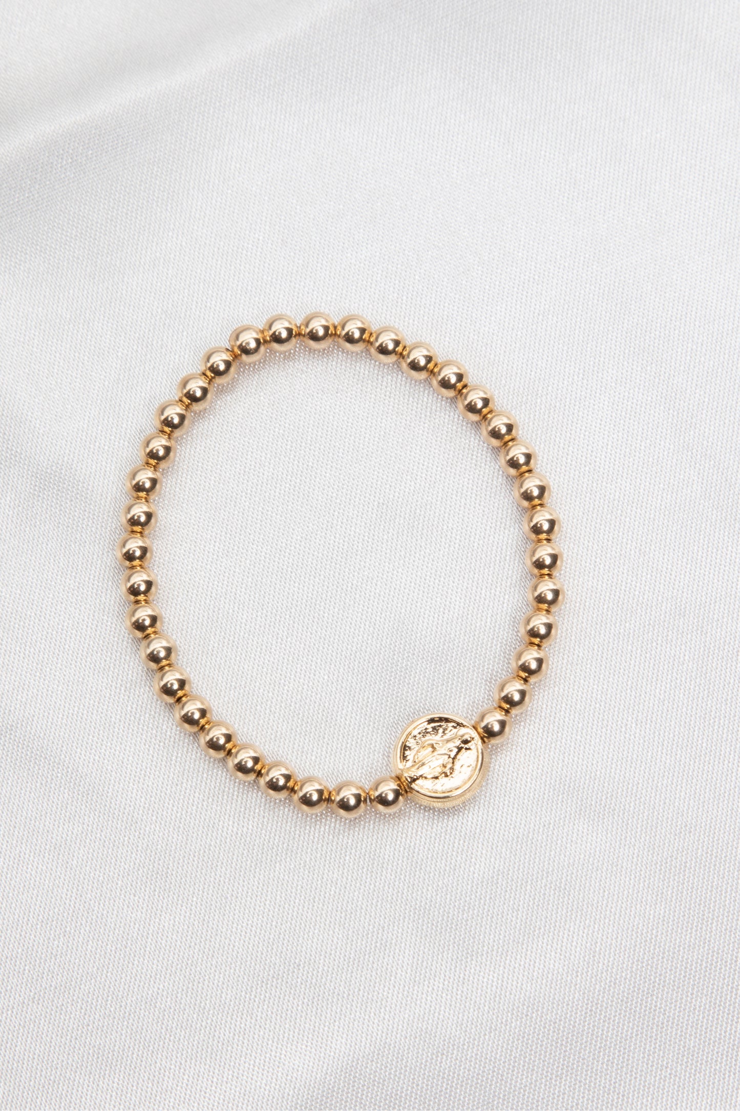 14K Gold Filled Mother Mary Charm Bracelet